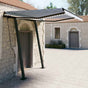Manual Awning with Solar LED 3.5 x 2.5 m Blue and White Stripe