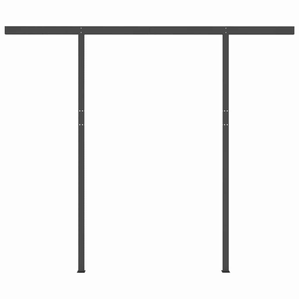 Manual Retractable Awning with LED 3,5x2,5 m Yellow and White (313240+313174+315099)