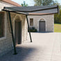 Manual Awning 4 x 3 m Blue and White Stripe 100% Polyester