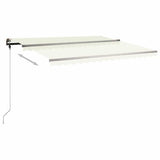 Manual Retractable Awning with Posts 4x3 m Cream - Extra Image