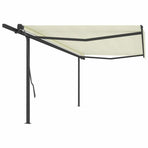 Manual Awning 5 x 3 m Cream 100% Polyester