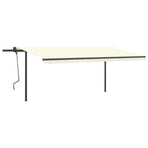 Manual Awning 5 x 3 m Cream 100% Polyester