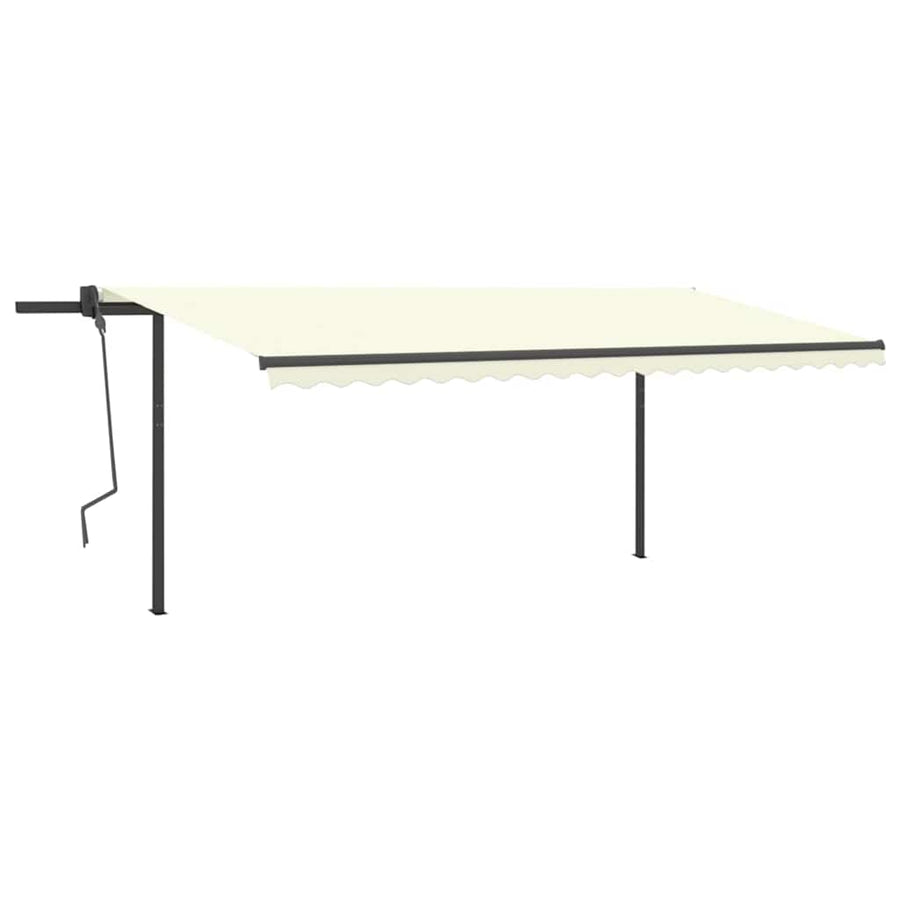 Manual Awning 5 x 3 m Cream 100% Polyester