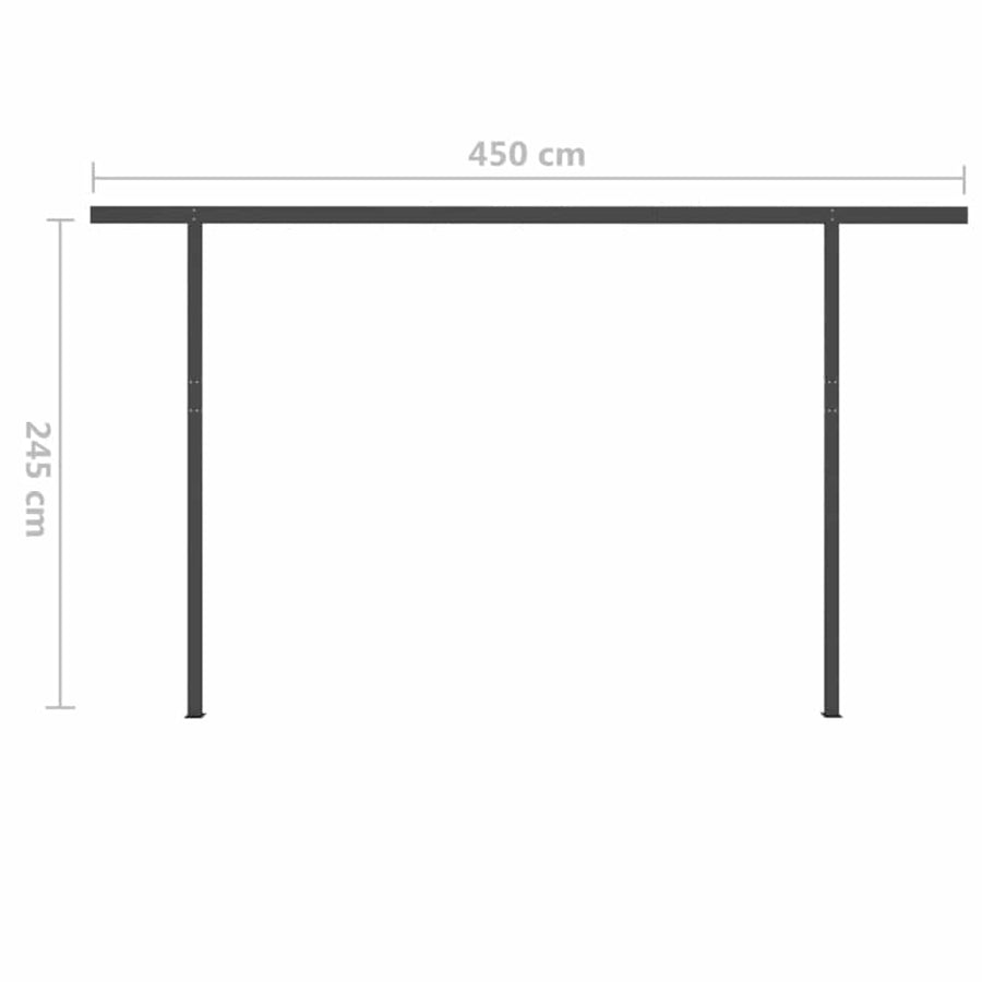 Manual Awning 5 x 3 m Cream 100% Polyester