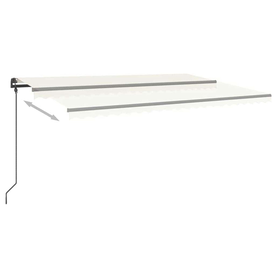 Manual Awning 5 x 3 m Cream 100% Polyester