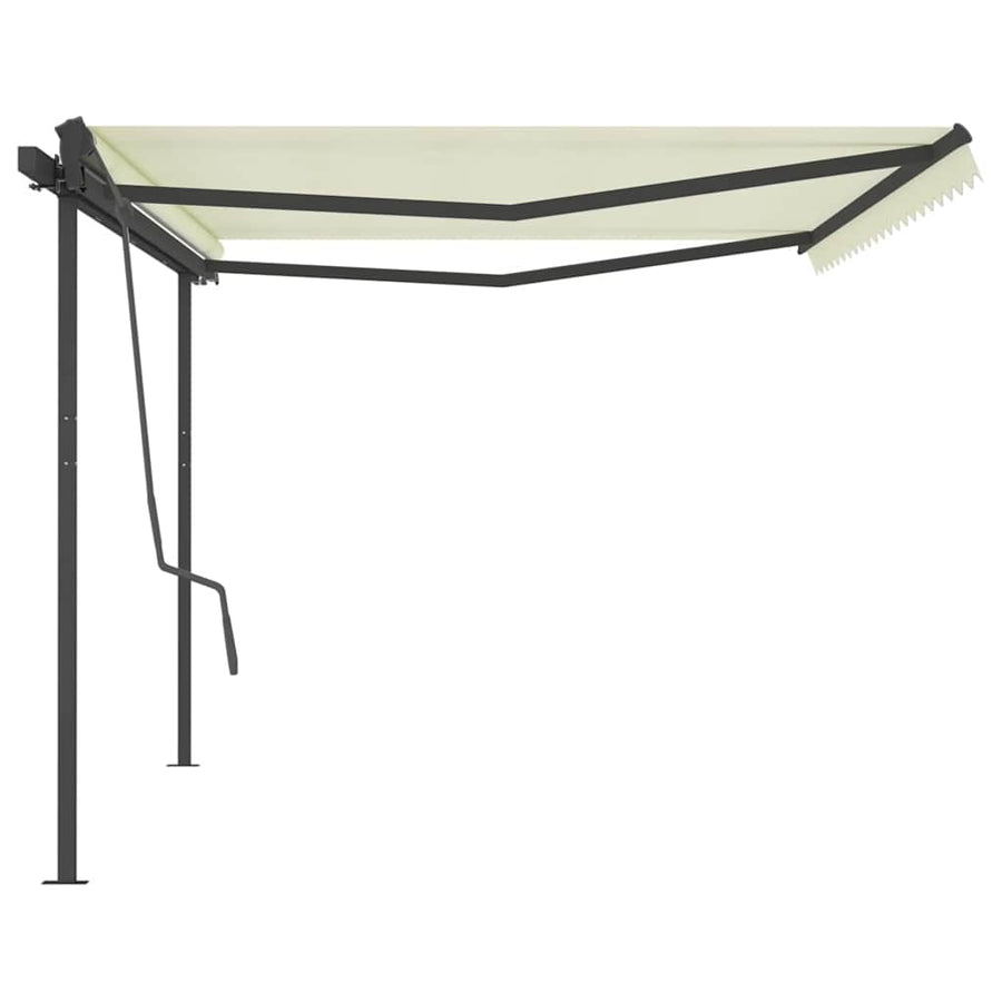 Manual Awning 5 x 3 m Cream 100% Polyester