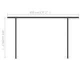 Manual Retractable Awning with LED 5x3 m Anthracite - Extra Image