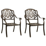 3 Piece Bistro Set Cast Aluminium Bronze - Side View