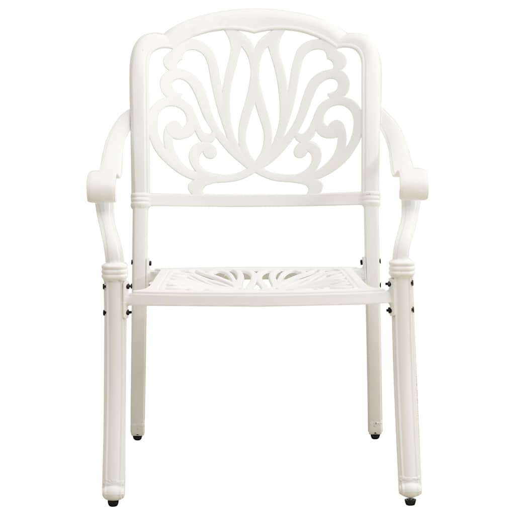 3 Piece Bistro Set Cast Aluminium White