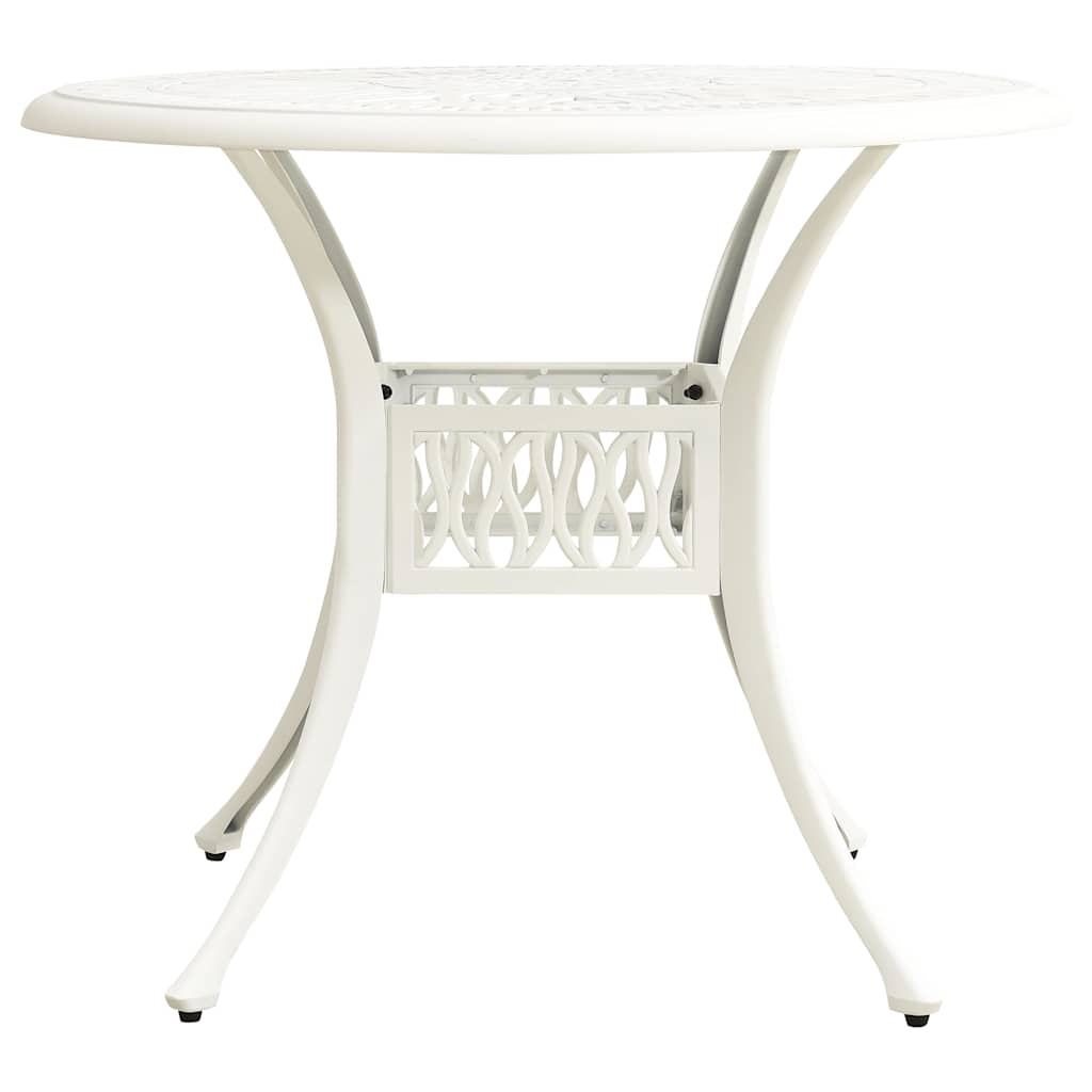 3 Piece Bistro Set Cast Aluminium White