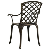 3 Piece Bistro Set Cast Aluminium Bronze - Close-Up Angle