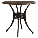 3 Piece Bistro Set Cast Aluminium Bronze - Low Angle