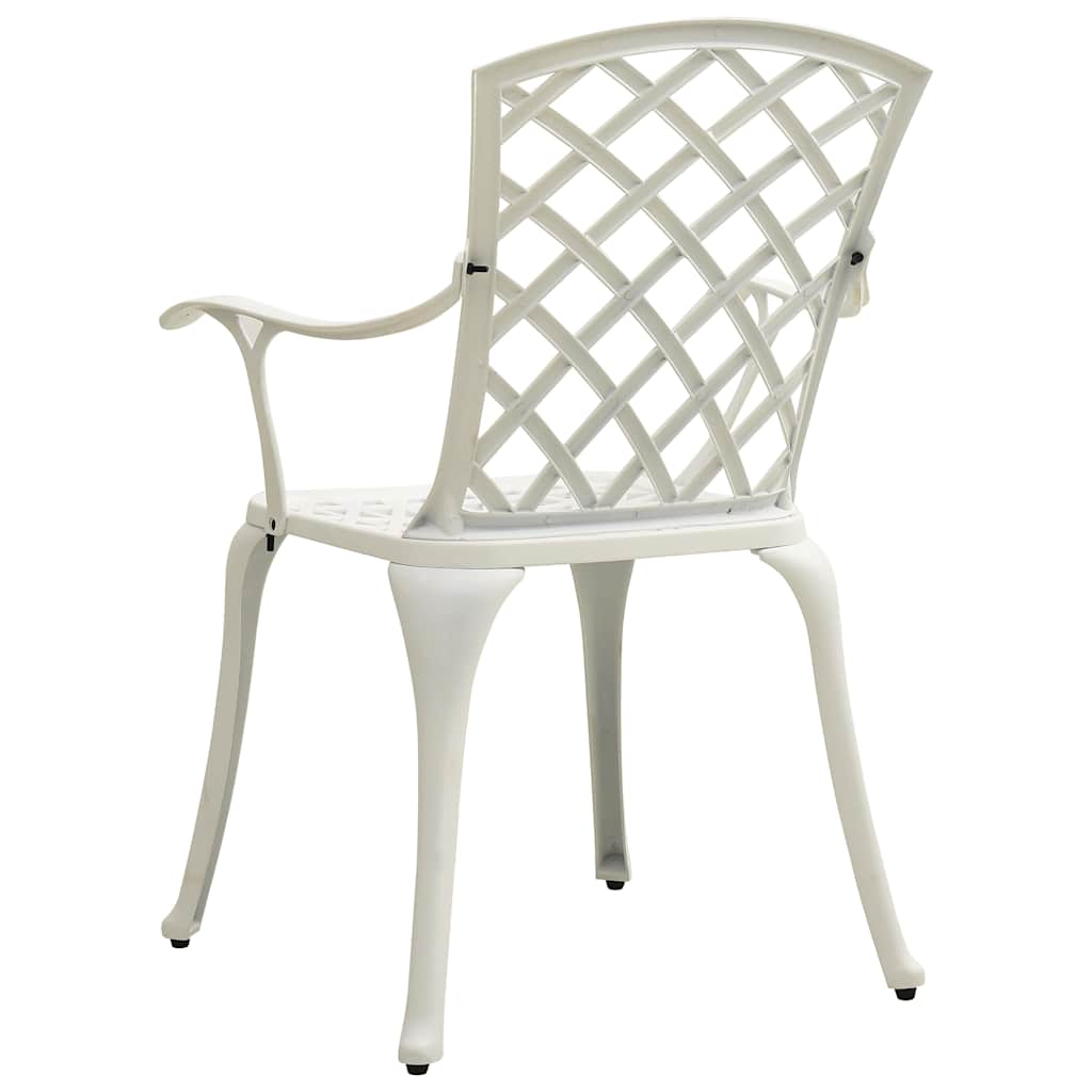 3 Piece Bistro Set Cast Aluminium White