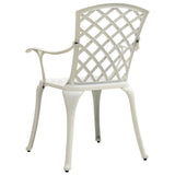3 Piece Bistro Set Cast Aluminium White