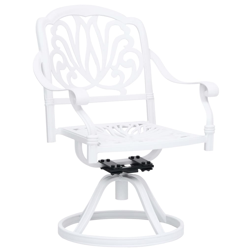 3 Piece Bistro Set Cast Aluminium White