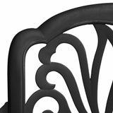 5 Piece Bistro Set Cast Aluminium Black