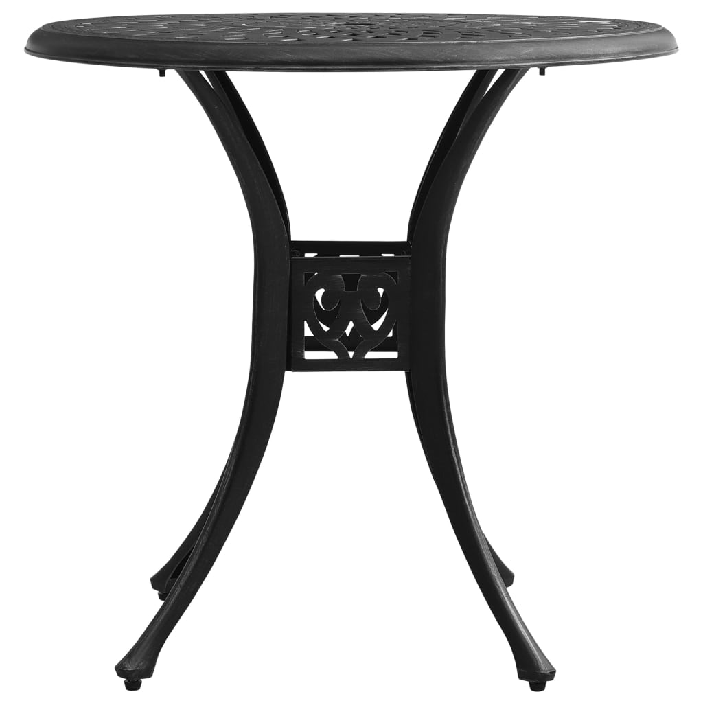 5 Piece Bistro Set Cast Aluminium Black
