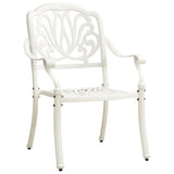 5 Piece Bistro Set Cast Aluminium White