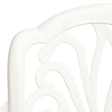 5 Piece Bistro Set Cast Aluminium White