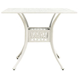 5 Piece Bistro Set Cast Aluminium White - Extra Image