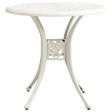 5 Piece Bistro Set Cast Aluminium White - Extra Image