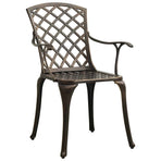 5 Piece Bistro Set Cast Aluminium Bronze