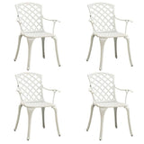 5 Piece Bistro Set Cast Aluminium White