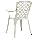 5 Piece Bistro Set Cast Aluminium White