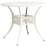 5 Piece Bistro Set Cast Aluminium White - Extra Image