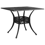5 Piece Bistro Set Cast Aluminium Black - Low Angle