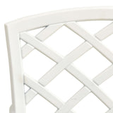 5 Piece Bistro Set Cast Aluminium White - Extra Image