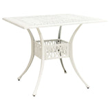 5 Piece Bistro Set Cast Aluminium White - Extra Image