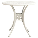 5 Piece Bistro Set Cast Aluminium White - Extra Image
