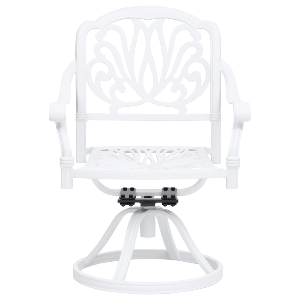 5 Piece Bistro Set Cast Aluminium White