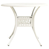 5 Piece Bistro Set Cast Aluminium White - Extra Image