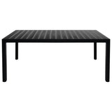9 Piece Garden Dining Set Aluminium Black