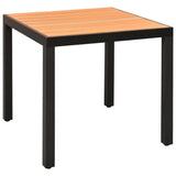 5 Piece Garden Dining Set Aluminium Black - Low Angle