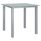 5 Piece Garden Dining Set Aluminium Silver and Black - Extra Image