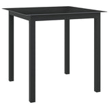 5 Piece Garden Dining Set Aluminium Anthracite - Front View
