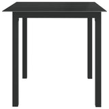 5 Piece Garden Dining Set Aluminium Anthracite - Top-Down View