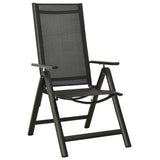 5 Piece Garden Dining Set Aluminium Anthracite - Close-Up Angle