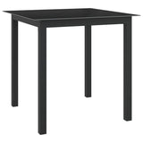 5 Piece Garden Dining Set Aluminium Anthracite - Front View