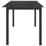7 Piece Garden Dining Set Aluminium Anthracite - Top-Down View