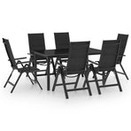 7 Piece Garden Dining Set Aluminium Anthracite