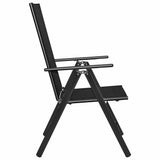 9 Piece Garden Dining Set Aluminium Black