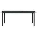 9 Piece Garden Dining Set Aluminium Black