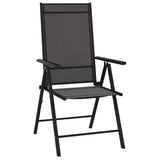 10 Piece Garden Dining Set Black and Anthracite - Front View