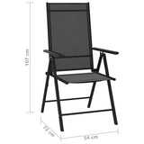 10 Piece Garden Dining Set Black and Anthracite - Extra Image