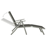 10 Piece Garden Dining Set Black and Silver - Rear View