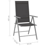 10 Piece Garden Dining Set Black and Silver - Extra Image